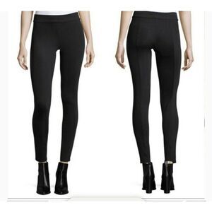 $195 VINCE Womens Black Solid Leggings Riding Pants Skinny Casual Stretch M